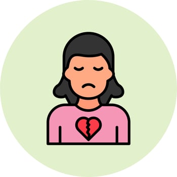 Broken Heart Vector Icon