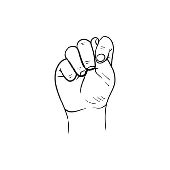Letter t gesture hand illustration creative design vector