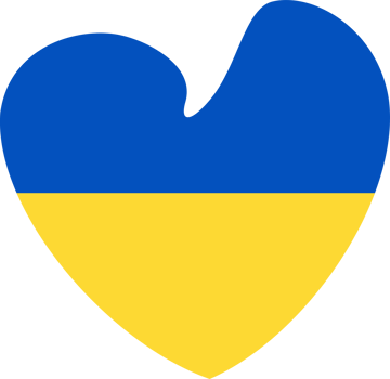Ukraine flag, shape of heart. Ukrainian sticker, symbol, icon, button. png