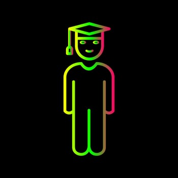 Unique Student Standing Vector Icon
