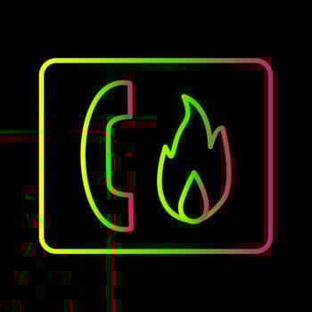 Unique Fire Emergency Vector Icon