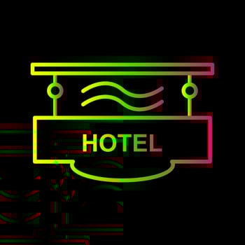 Hotel Sign Vector Icon