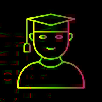 Unique Male Graduate Vector Icon