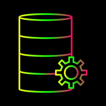 Unique Database Management Vector Icon