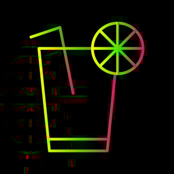 Unique Lemon Juice Vector Icon