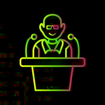 Unique Lecture Vector Icon