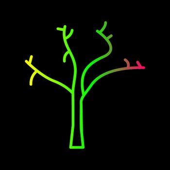 Tree with no Leaves Vector Icon