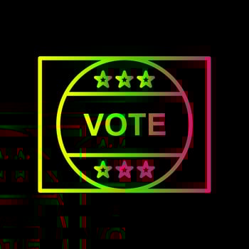 Vote Sticker Vector Icon