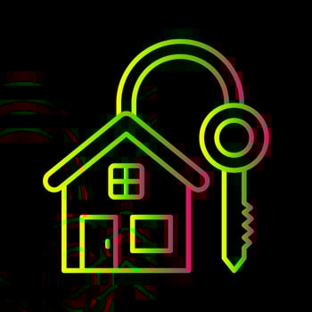 House Key Vector Icon