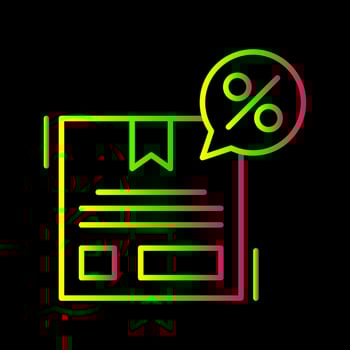 Discount Line Icon vector