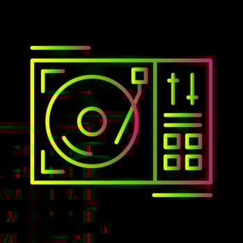 Turntable Vector Icon