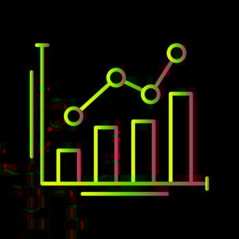 Bar Chart Line Icon vector