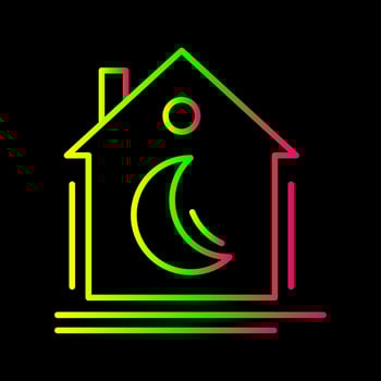 Night Mode Line Icon vector