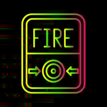 Fire Button Vector Icon