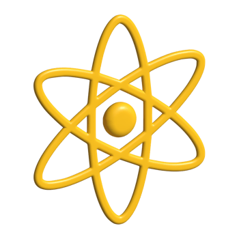 3d icon of atom png