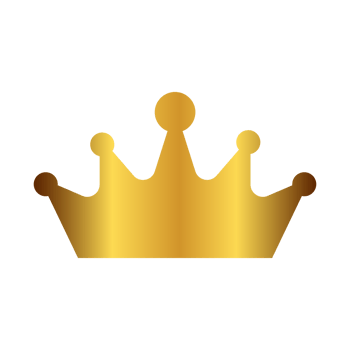 Golden Crown for king and queen and success on transparent background png