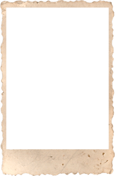 Transparent retro vintage picture frame. Authentic wrinkled paper photo frame. png