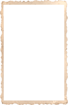 Transparent retro vintage picture frame. Authentic wrinkled paper photo frame. png