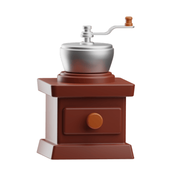 coffee object coffee grinder illustration 3d png