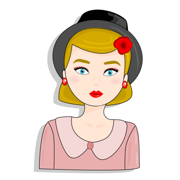 retro vintage woman png