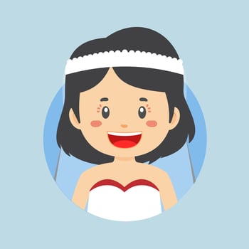 Avatar of a Wedding Character vector