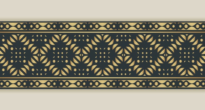 Elegant golden ornamental border template vector