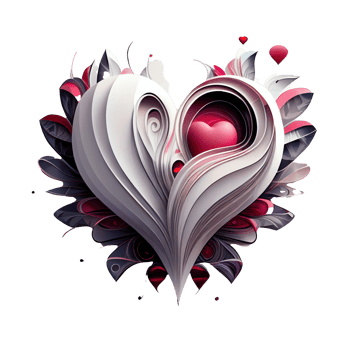 rose heart fantasy . AI Generated png