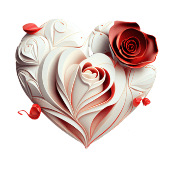 rose heart fantasy . AI Generated png