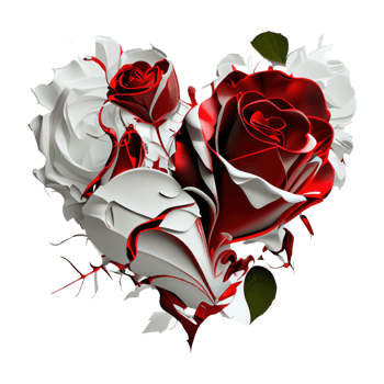 rose heart fantasy . AI Generated png