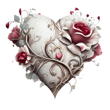 rose heart fantasy . AI Generated png
