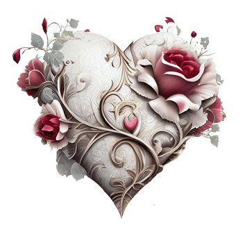 rose heart fantasy . AI Generated png