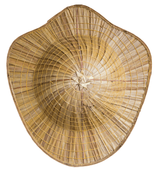 Asian conical hat isolated on white png