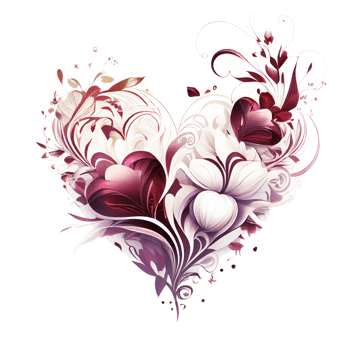 rose heart fantasy . AI Generated png