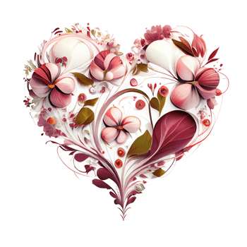rose heart fantasy . AI Generated png