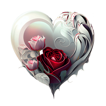 rose heart fantasy . AI Generated png