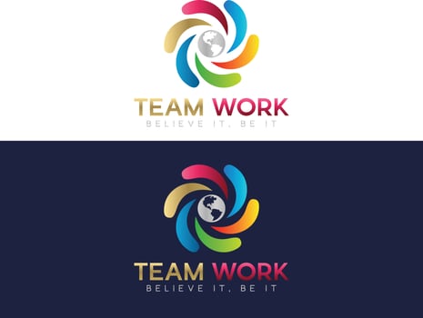 Friendship, unity people care logo, Creative people logo, Teamwork, Connectivity Premium logo template vector
