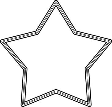 outline star frame with copy space for your text or design vector