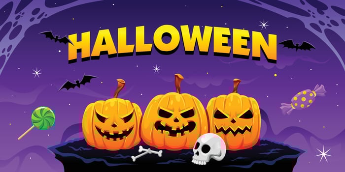 Halloween spooky cartoon illustration. Halloween Graphic design vector