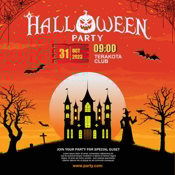 Halloween spooky cartoon illustration vector
