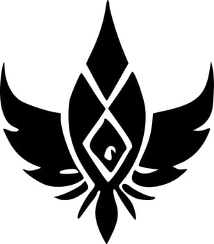 black and white of abstract symbol shape vector
