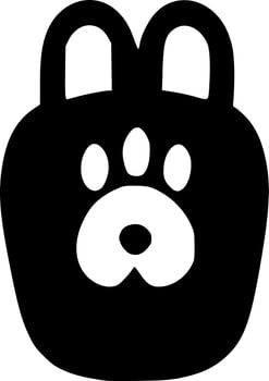 vector illustration of foot dog cartoon