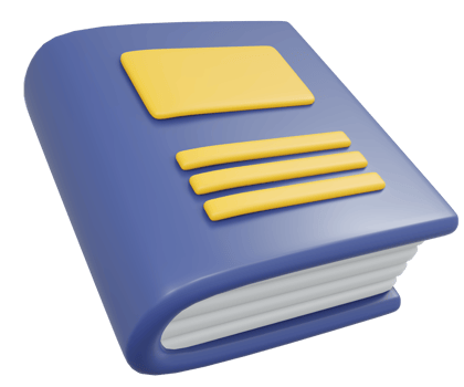 3D Rendering back to school book cartoon style. 3D Render illustration. png