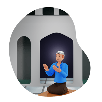 Tahajud Prayer 3D Character Illustration png