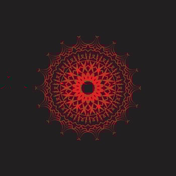Vector luxury ornamental mandala design background in gold color