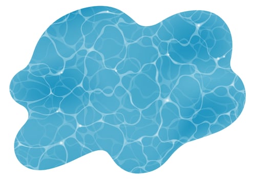 Odd-Shaped Vector Rippled Swimming Pool Abstract Background Illustration.