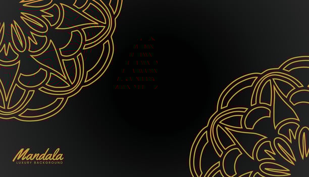 islamic luxury background with mandala vector