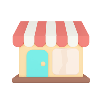 Shop or Store. Online Shopping 3D rendering. png
