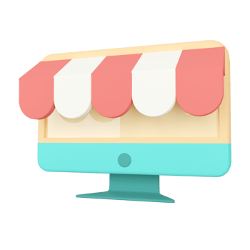 Online shopping. 3D rendering. png