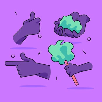 Colorful Hands Celebrating Holi. A Festive Vector Illustration