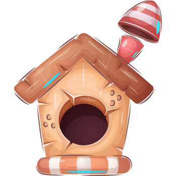 Cartoon Character Wooden Doghouse png